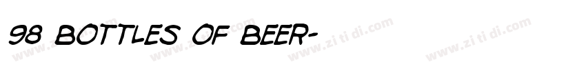 98 Bottles of Beer字体转换